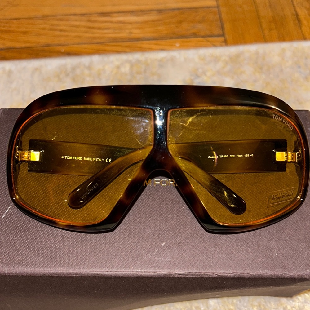 Tom Ford Cassius dark Havana/Yellow Lens Sunglasses